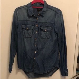 Denim button down